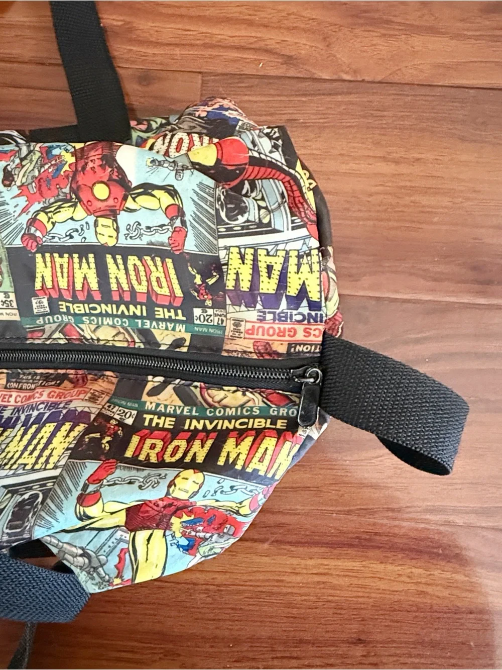 Entertainment Earth Marvel Iron Man Comic Book Print Duffle Bag Overnight Travel